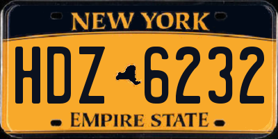 NY license plate HDZ6232