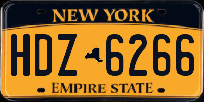 NY license plate HDZ6266