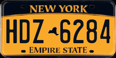 NY license plate HDZ6284