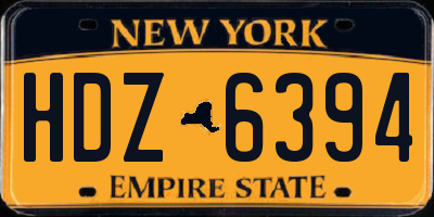 NY license plate HDZ6394