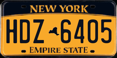 NY license plate HDZ6405