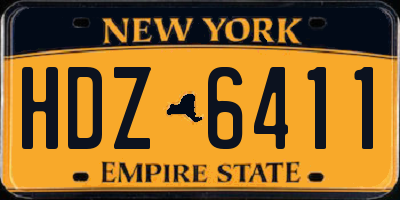 NY license plate HDZ6411