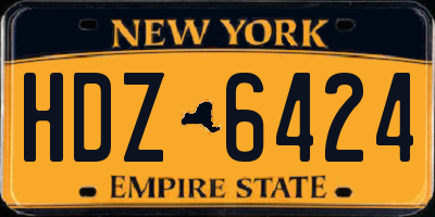 NY license plate HDZ6424