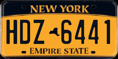NY license plate HDZ6441