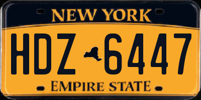 NY license plate HDZ6447