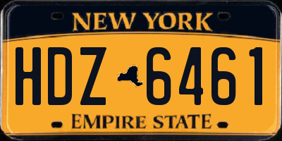 NY license plate HDZ6461