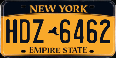 NY license plate HDZ6462