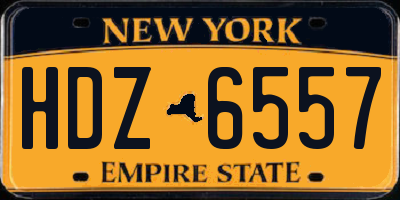 NY license plate HDZ6557