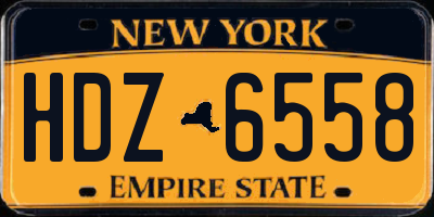 NY license plate HDZ6558
