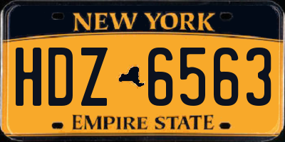 NY license plate HDZ6563