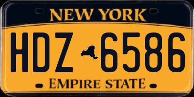 NY license plate HDZ6586