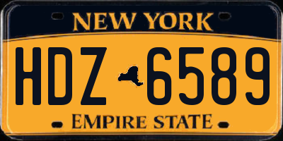 NY license plate HDZ6589