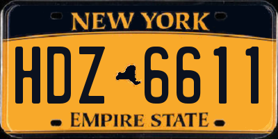 NY license plate HDZ6611