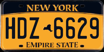 NY license plate HDZ6629