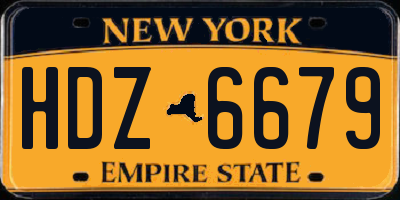 NY license plate HDZ6679
