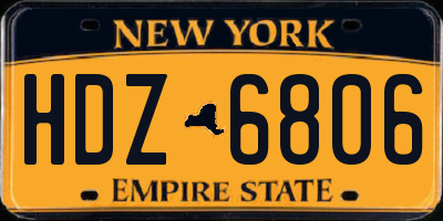 NY license plate HDZ6806
