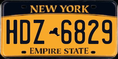 NY license plate HDZ6829