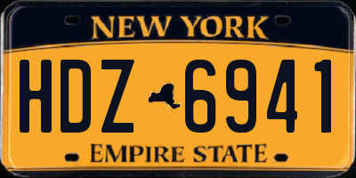 NY license plate HDZ6941
