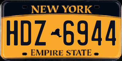 NY license plate HDZ6944