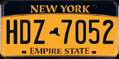 NY license plate HDZ7052