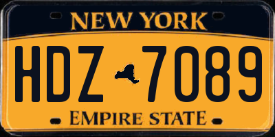 NY license plate HDZ7089