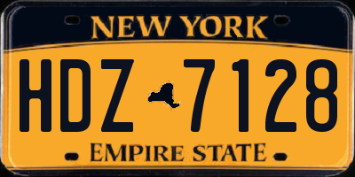 NY license plate HDZ7128