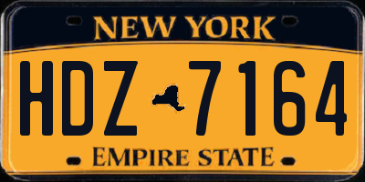 NY license plate HDZ7164