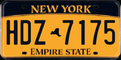NY license plate HDZ7175