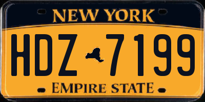 NY license plate HDZ7199