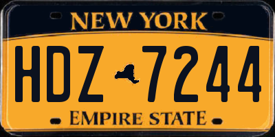 NY license plate HDZ7244