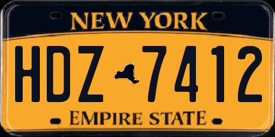 NY license plate HDZ7412