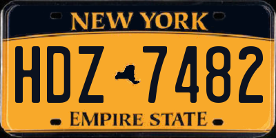 NY license plate HDZ7482