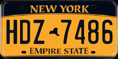 NY license plate HDZ7486