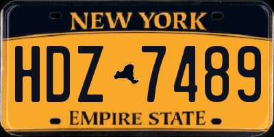 NY license plate HDZ7489