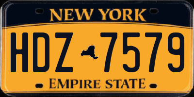 NY license plate HDZ7579