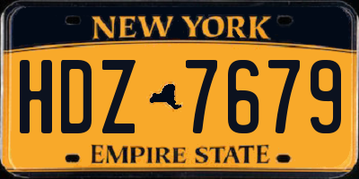 NY license plate HDZ7679