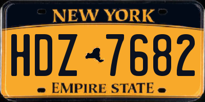 NY license plate HDZ7682