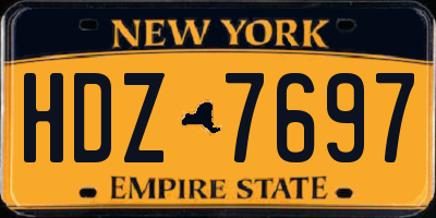 NY license plate HDZ7697