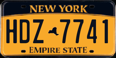 NY license plate HDZ7741