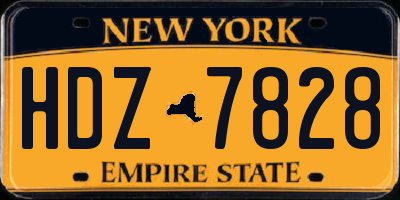 NY license plate HDZ7828