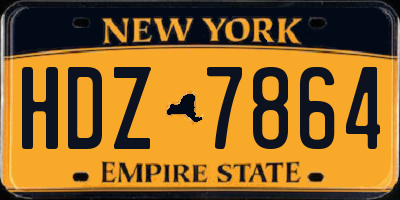 NY license plate HDZ7864