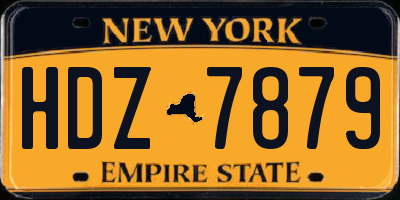NY license plate HDZ7879