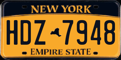 NY license plate HDZ7948