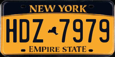 NY license plate HDZ7979