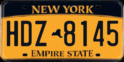 NY license plate HDZ8145