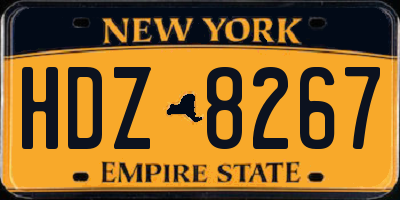 NY license plate HDZ8267
