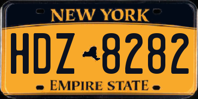 NY license plate HDZ8282