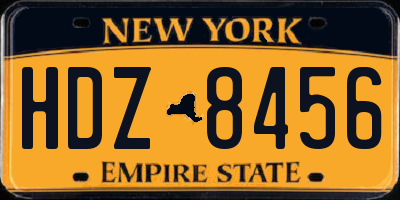 NY license plate HDZ8456