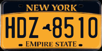 NY license plate HDZ8510