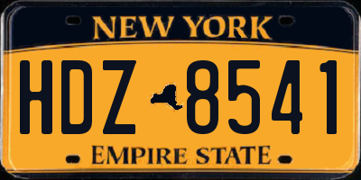 NY license plate HDZ8541